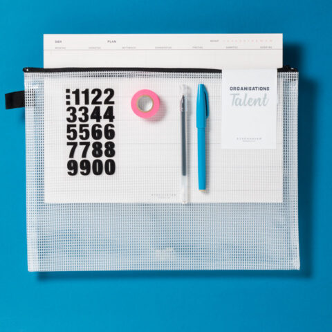 Geschenkpaket Organisationstalent Inhalt ausgepackt