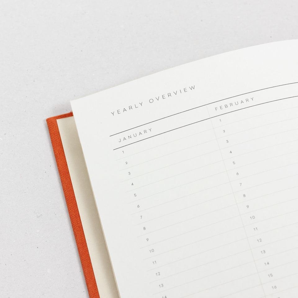 undatierter Kalender Notem rostrot / Even Weekly Journal – Bild 10