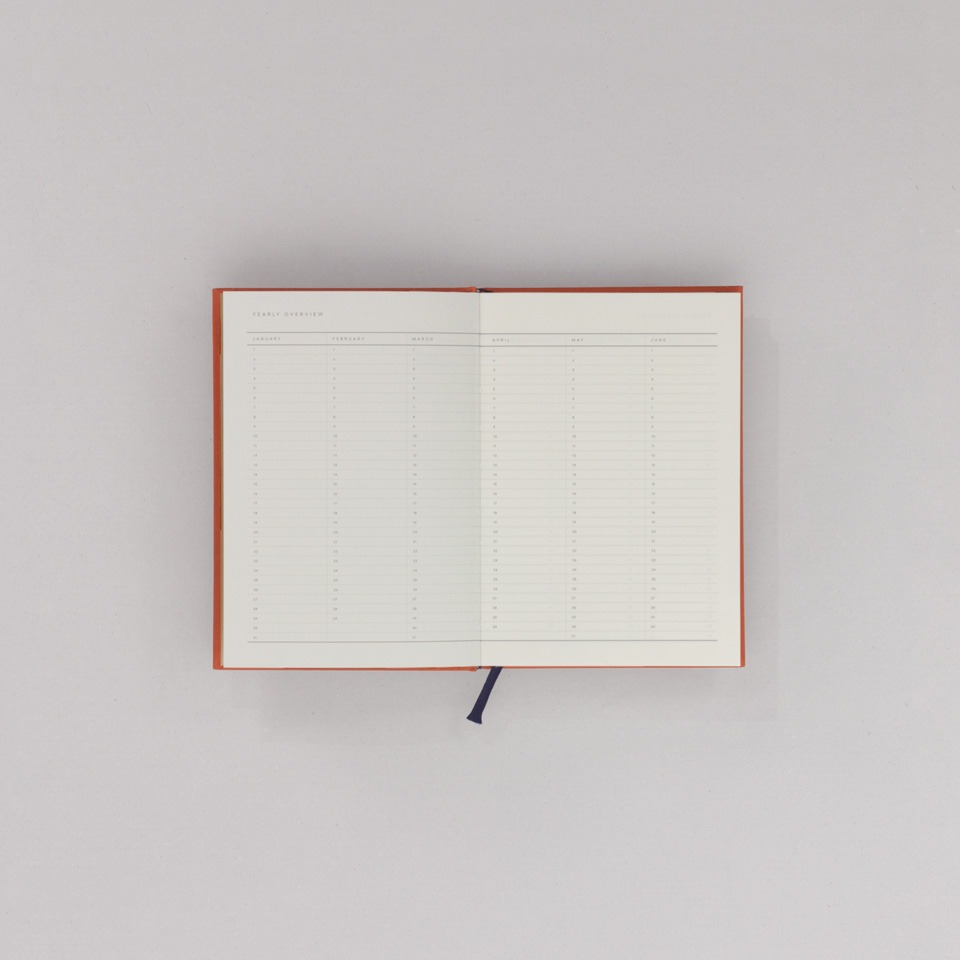 undatierter Kalender Notem rostrot / Even Weekly Journal – Bild 3