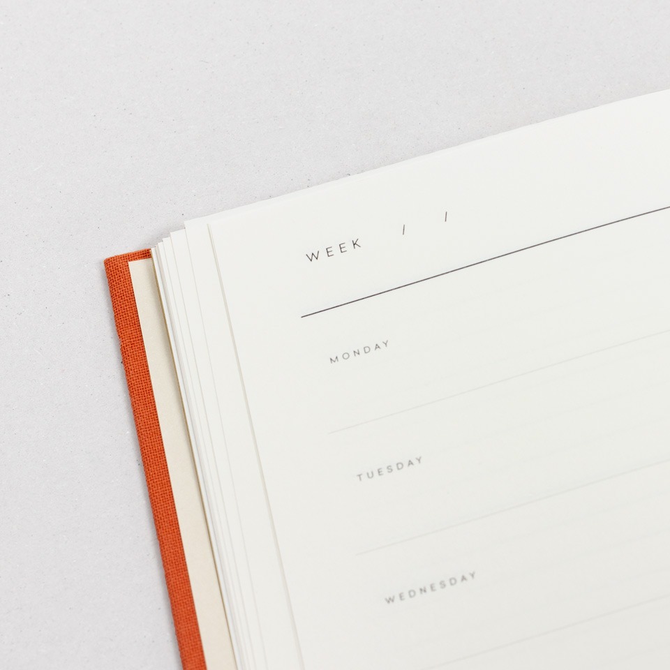undatierter Kalender Notem rostrot / Even Weekly Journal – Bild 6