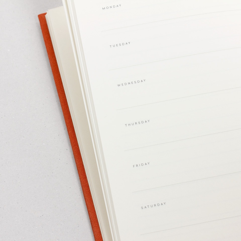 undatierter Kalender Notem rostrot / Even Weekly Journal – Bild 7