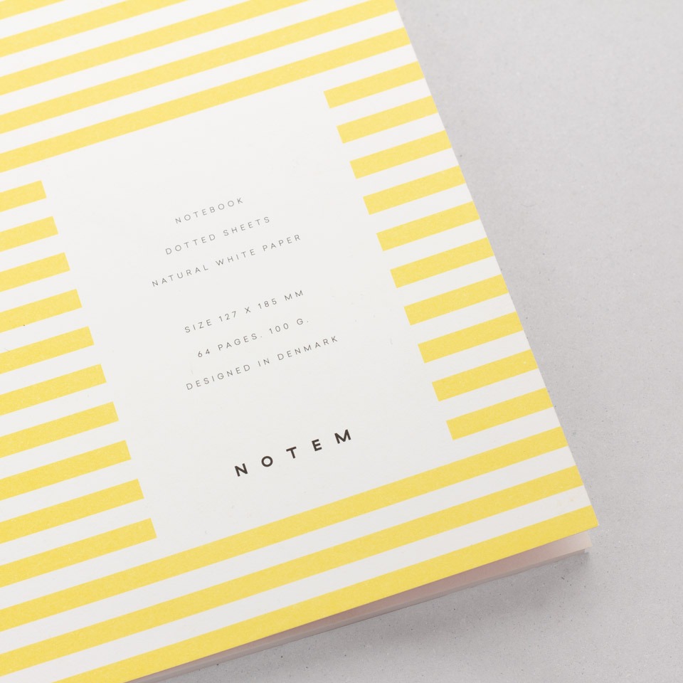 Notizheft gelb gestreift Notem / Vita Notebook – Bild 2