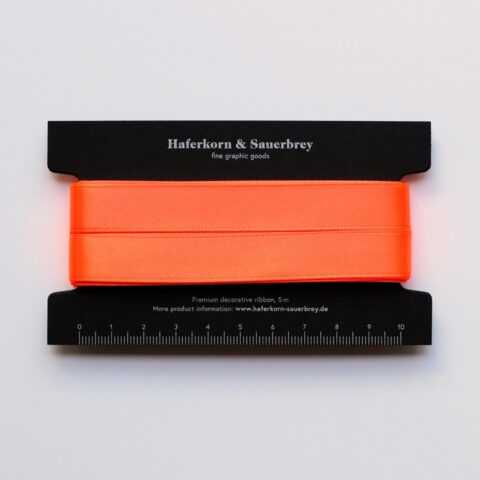 Satin Geschenkband Neon Orange