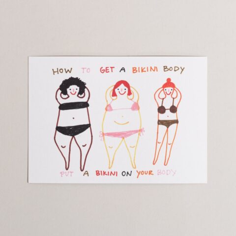 Postkarte Bikini