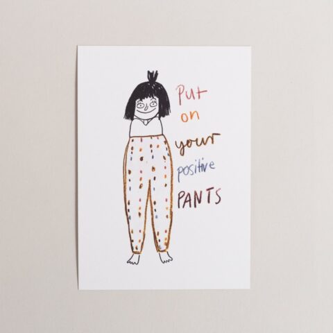 Postkarte Positive Pants