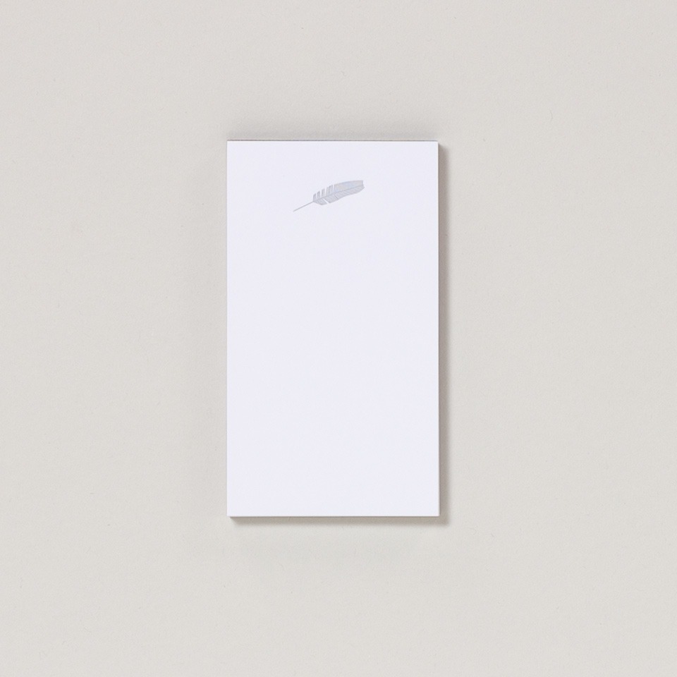 Mini Notizblock Feder