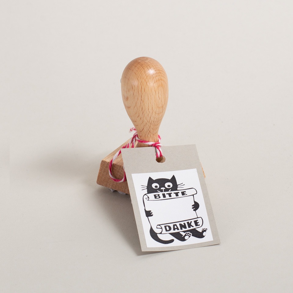 Stempel Katze / Bitte Danke