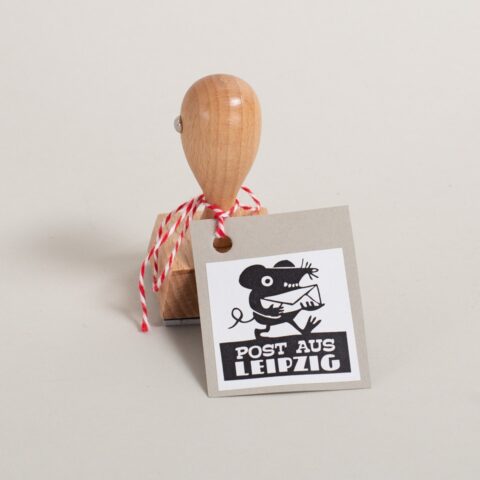 Stempel Maus mit Brief / Post aus Leipzig