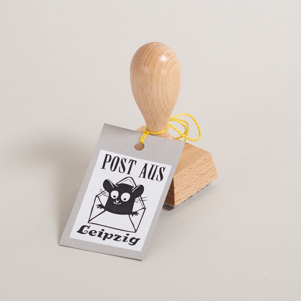 Stempel Maus im Brief / Post aus Leipzig