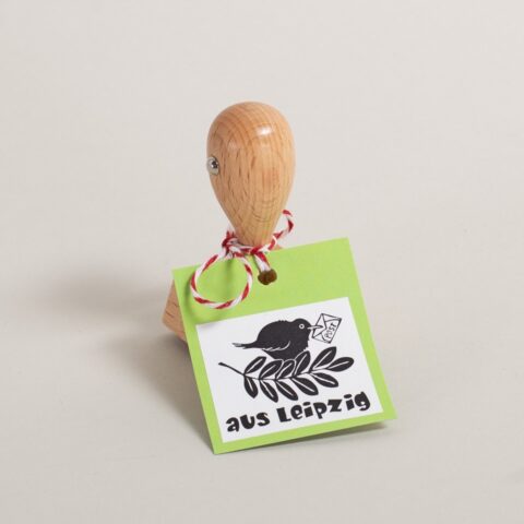 Stempel Amsel auf Zweig / Post aus Leipzig