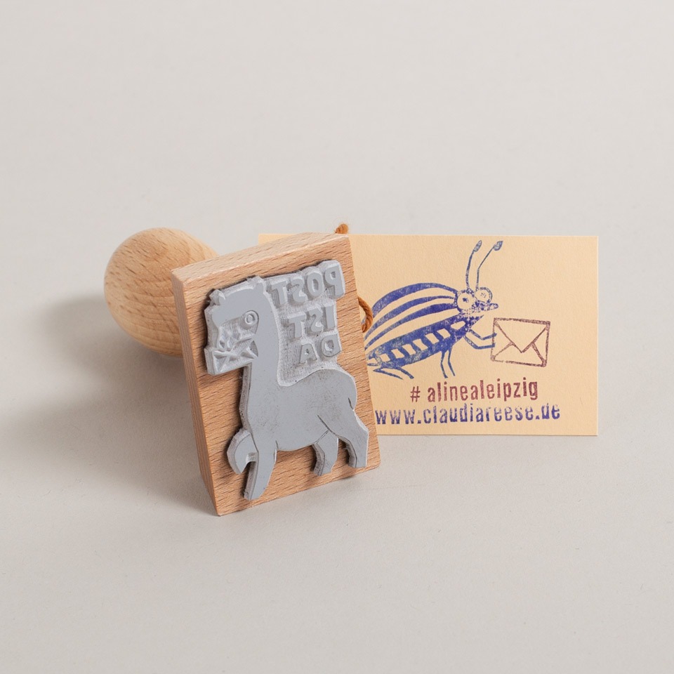 Stempel winkendes Kuvert / Post aus Leipzig – Bild 4
