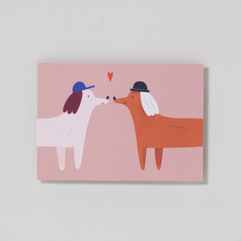 Postkarte Hundeliebe
