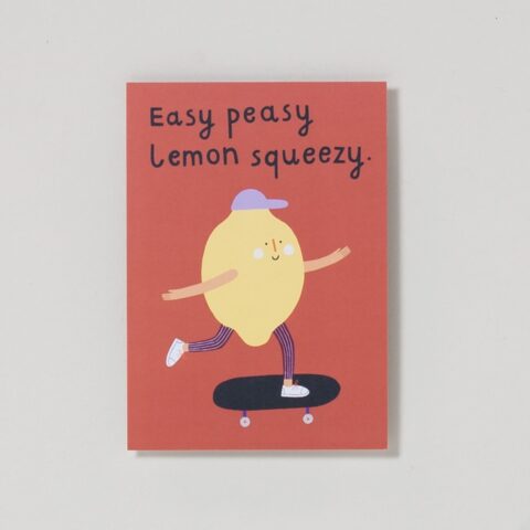 Postkarte easy peasy lemon squeezy