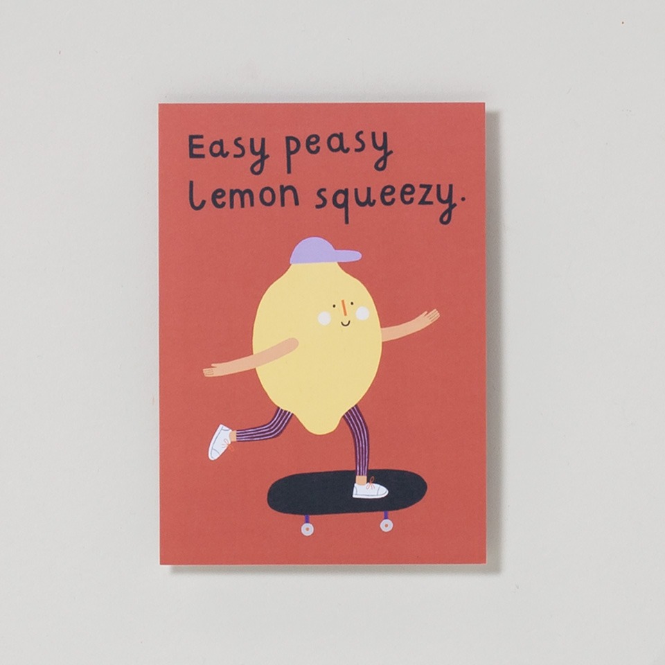 Postkarte easy peasy lemon squeezy