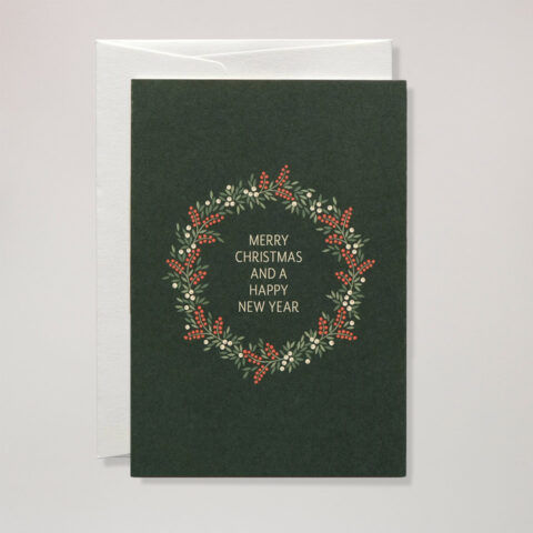 Weihnachtsgrußkarte Christmas Wreath