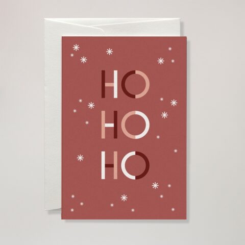 Weihnachtsgrußkarte Ho Ho Ho
