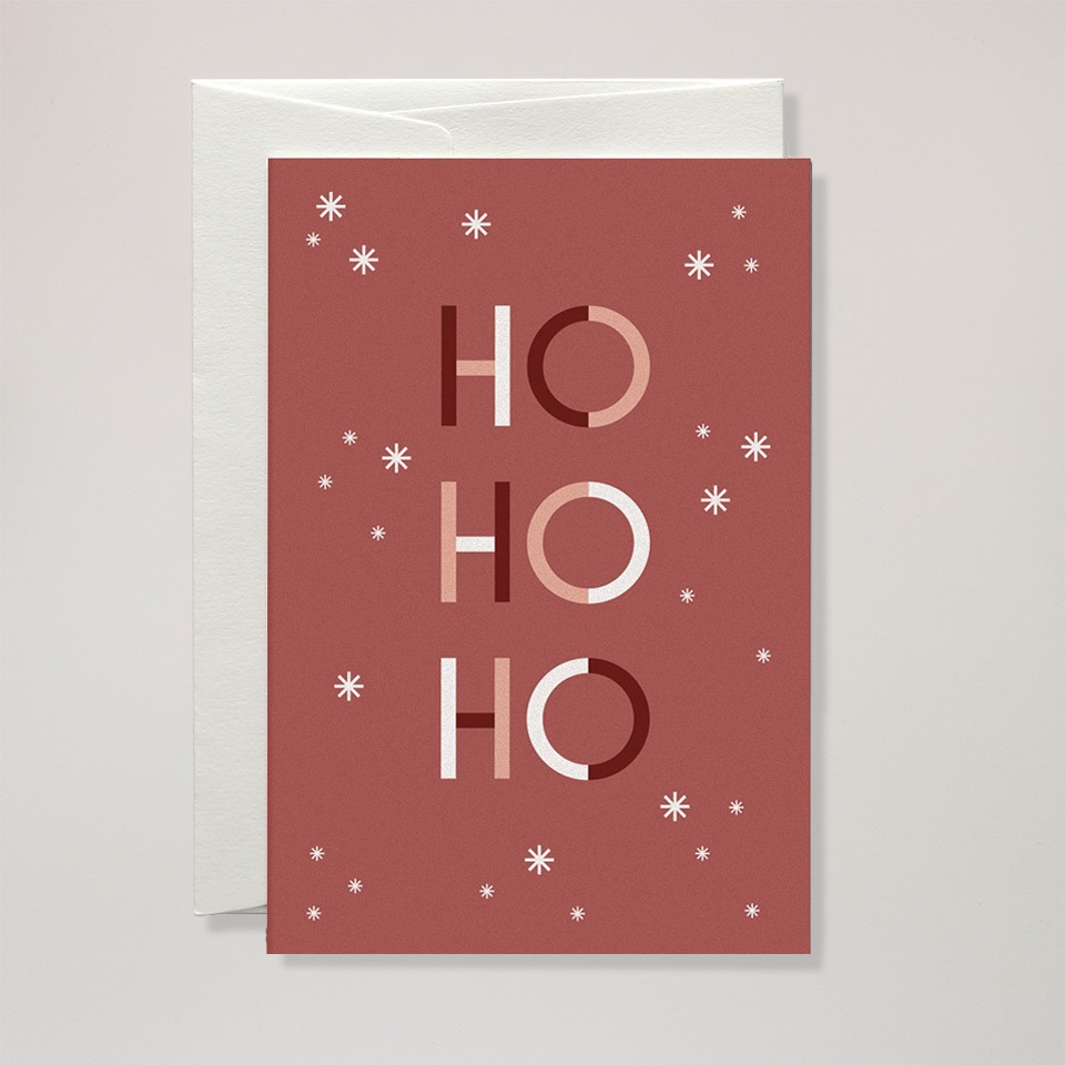 Weihnachtsgrußkarte Ho Ho Ho
