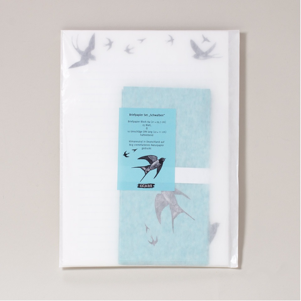 Briefpapierset Schwalben – Bild 2