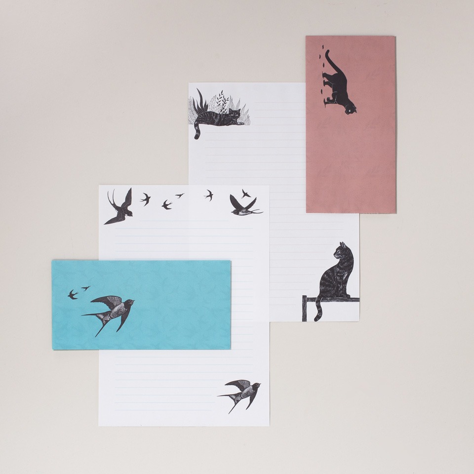 Briefpapierset Schwalben – Bild 4