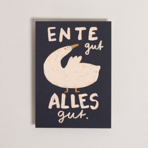 Postkarte Ente gut Alles gut