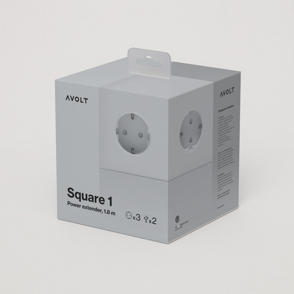 Mehrfachsteckdose in gotland gray / Avolt Square 1 – Bild 3