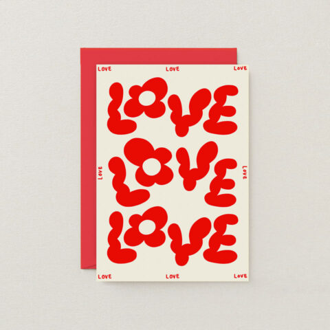 Grußkarte Love Love Love