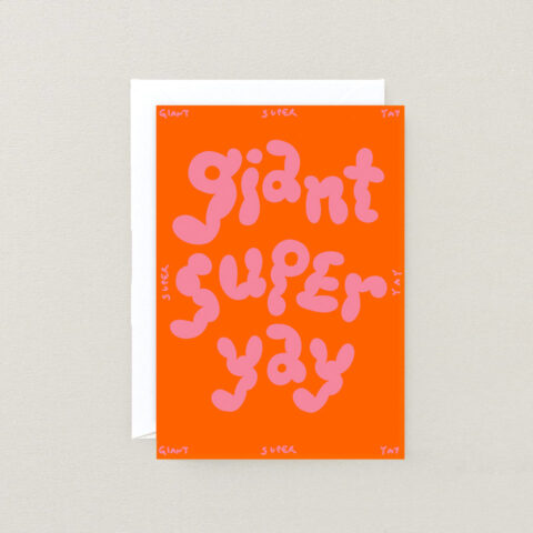 Grußkarte Giant Super Yay