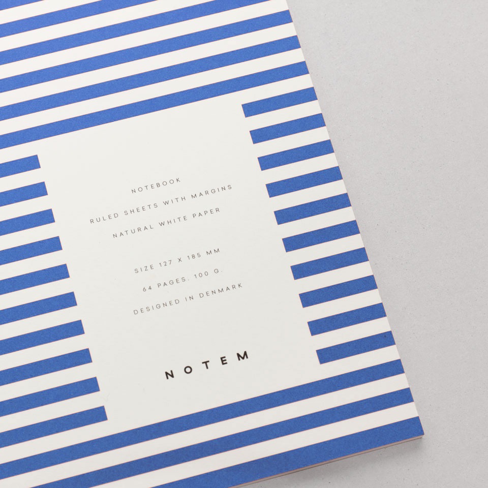 Notizheft blau gestreift Notem / Vita Notebook – Bild 2