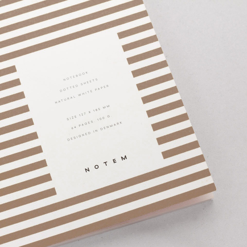 Notizheft braun gestreift Notem / Vita Notebook – Bild 2
