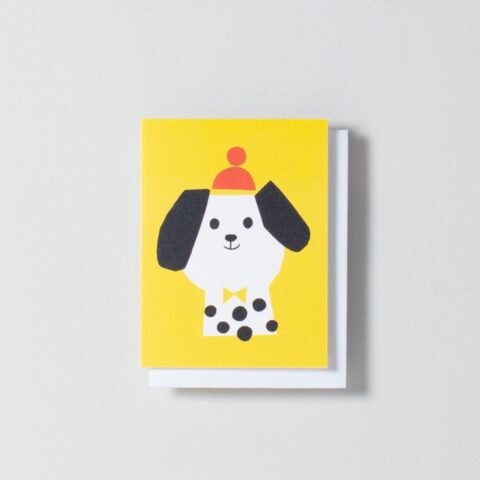 Minikarte Hund mit Mütze