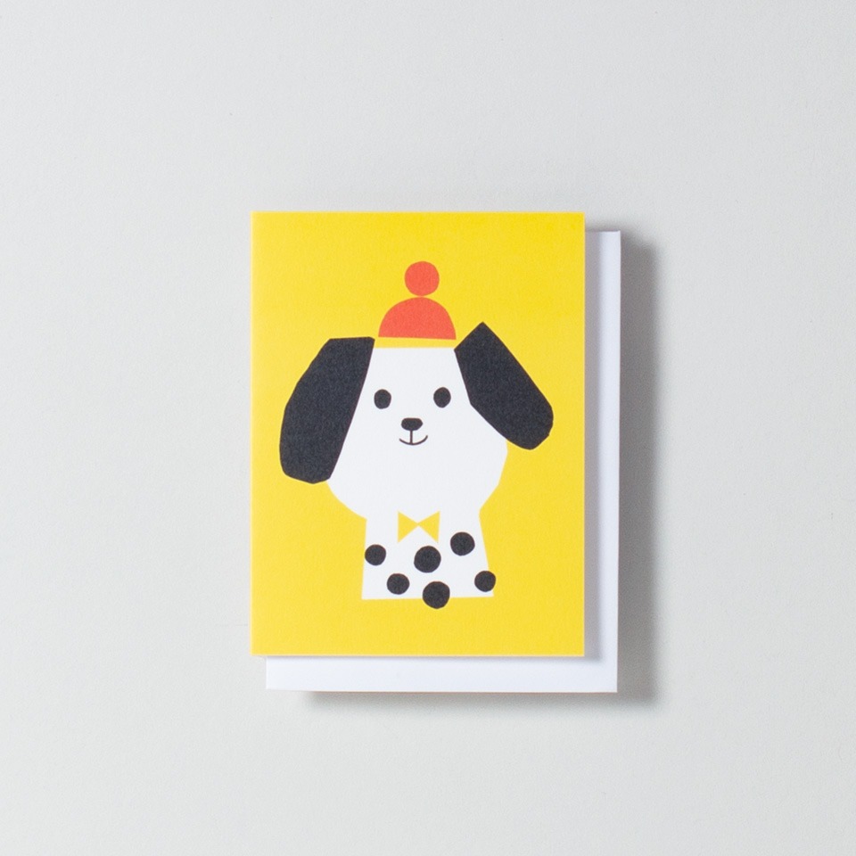 Minikarte Hund mit Mütze