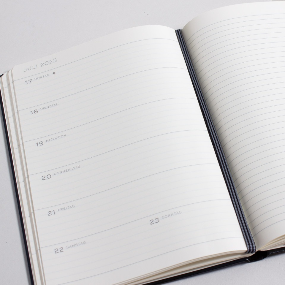 Wochenkalender und Notizbuch 2026 liniert / Hardcover – Bild 3