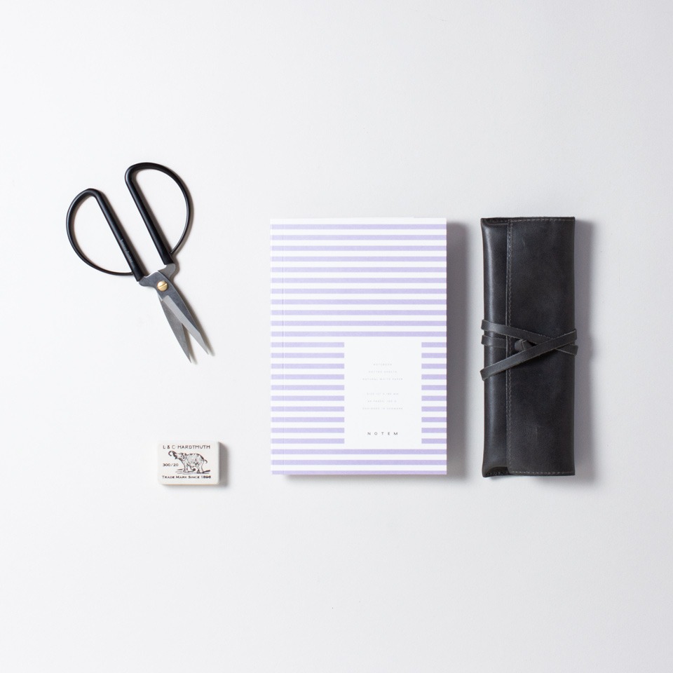Notizheft Lila gestreift Notem / Vita Notebook – Bild 2