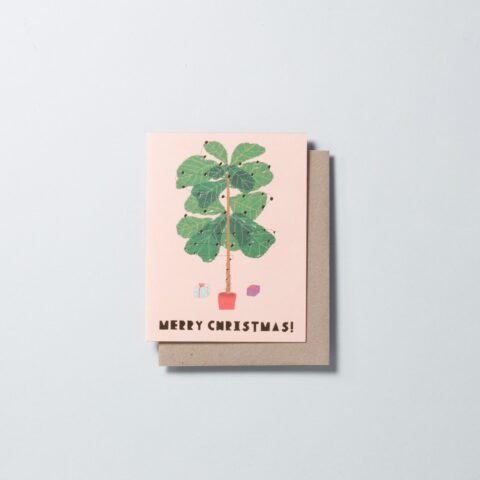 Merry Christmas Geigenfeige Klappkarte