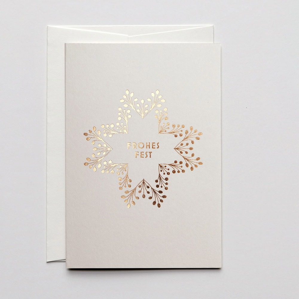 Weihnachtskarte Goldener Stern
