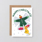 Weihnachtskarte Schneeengel