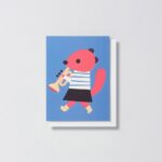 Minikarte Eichhörnchen mit Trompete