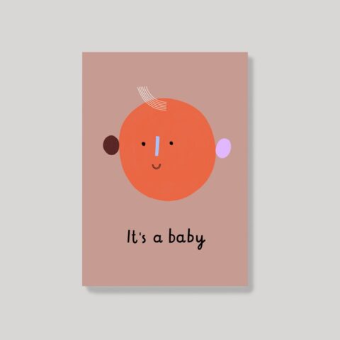 Postkarte Gesicht it’s a baby