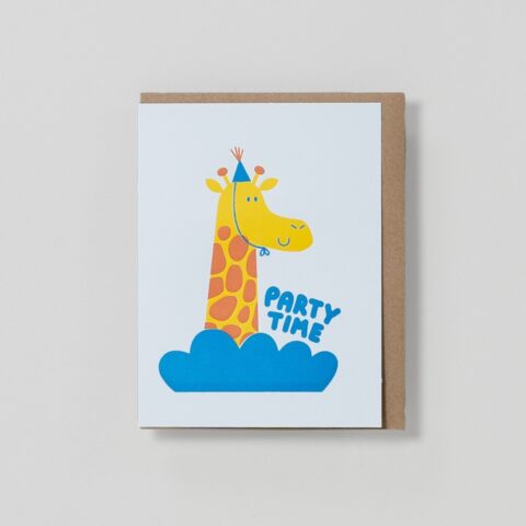 Grußkarte Party Time Giraffe