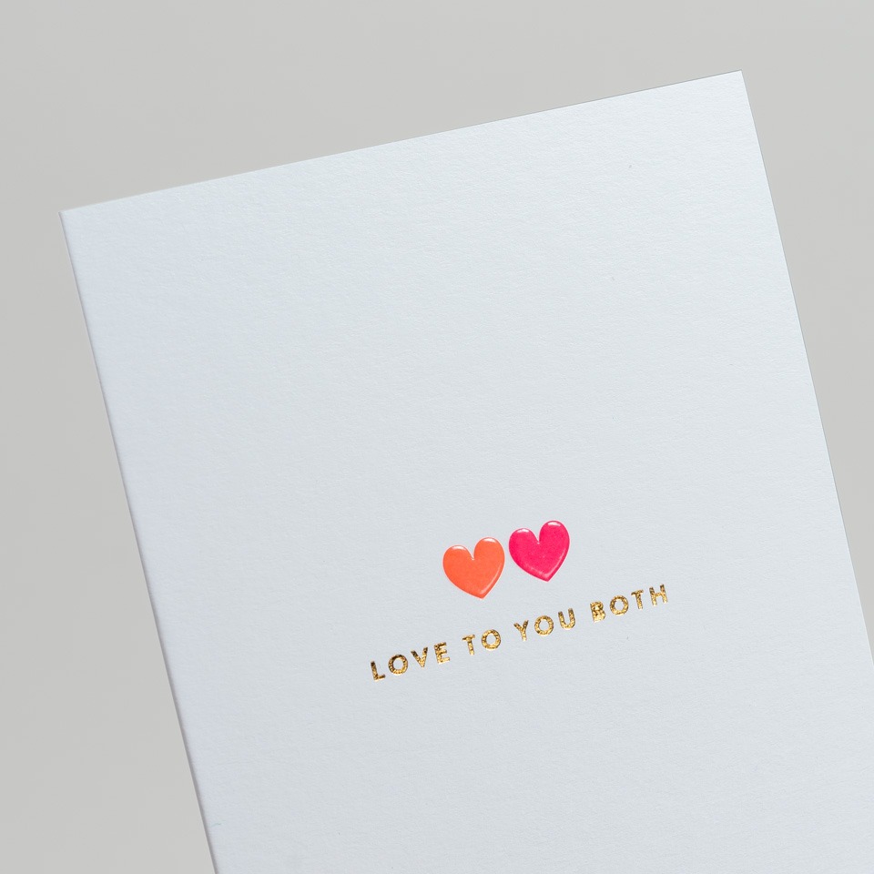 Hochzeitskarte Love to you both – Bild 2