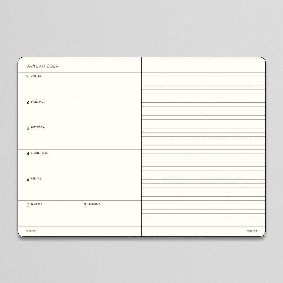 Wochenkalender und Notizbuch 2026 / Softcover – Bild 2