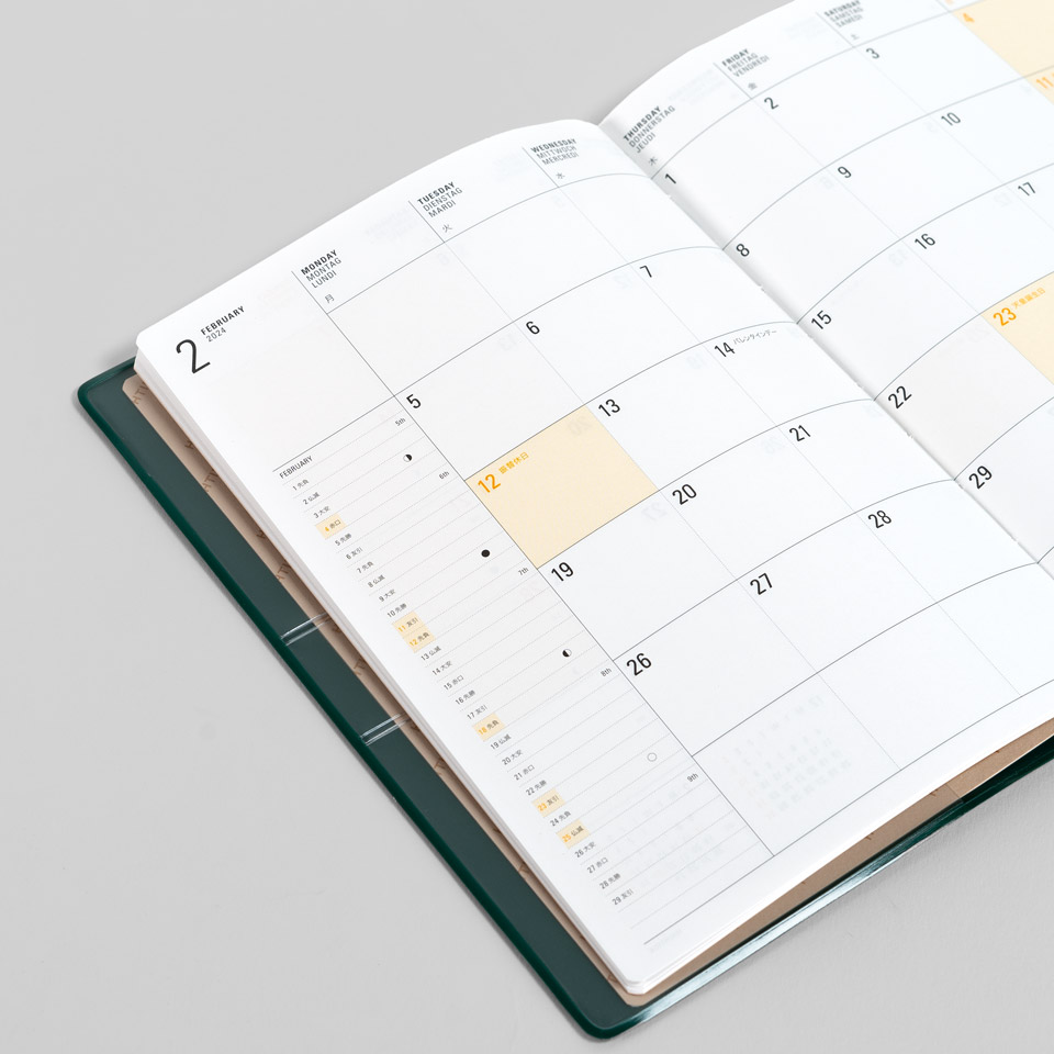 Wochenkalender 2026 mit Tasche / Diary Iris B6 – Bild 10