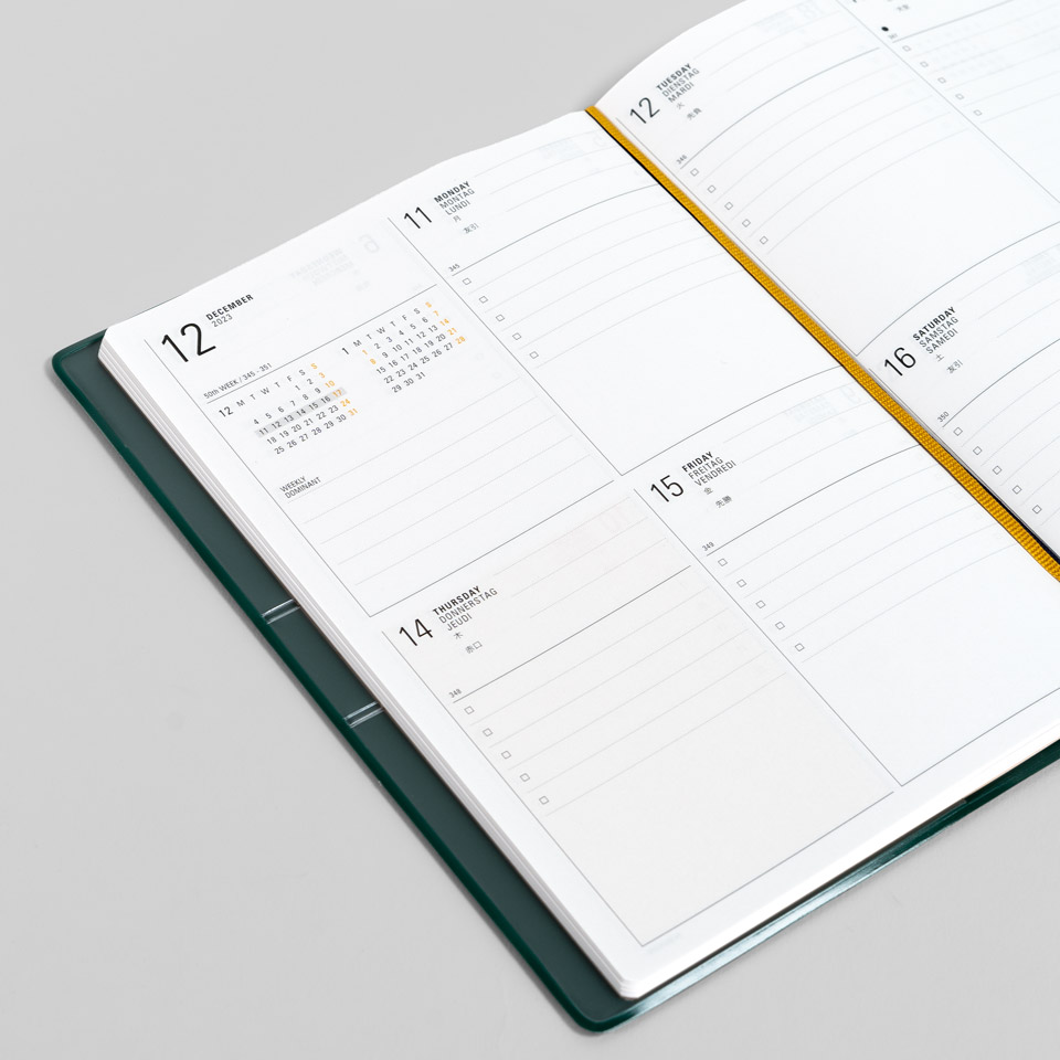 Wochenkalender 2026 mit Tasche / Diary Iris B6 – Bild 11