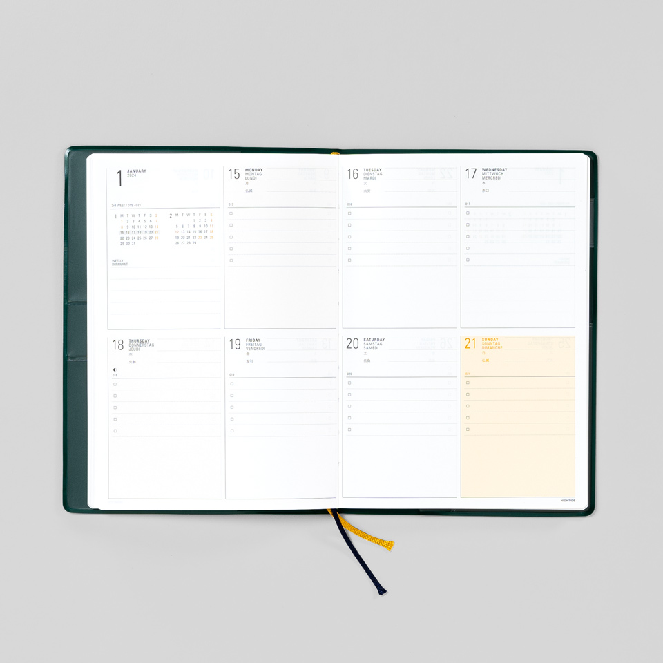 Wochenkalender 2026 mit Tasche / Diary Iris B6 – Bild 9