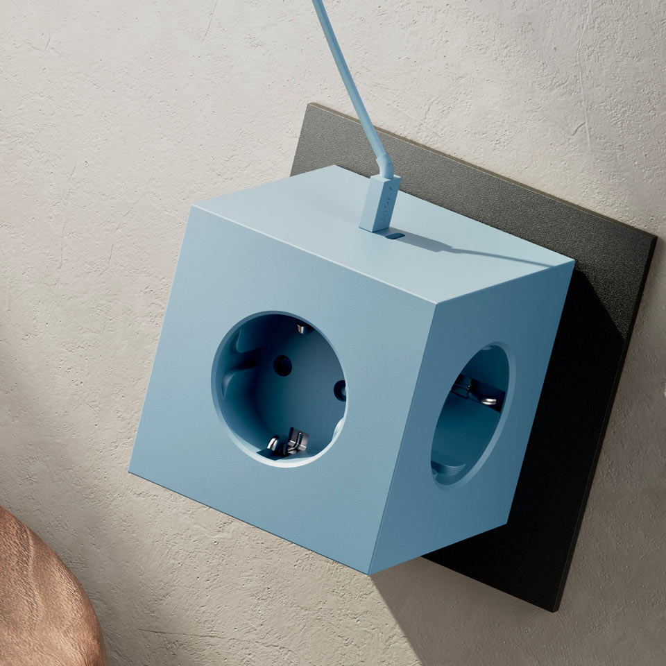 Avolt Square 2 Steckdose / blau – Bild 6