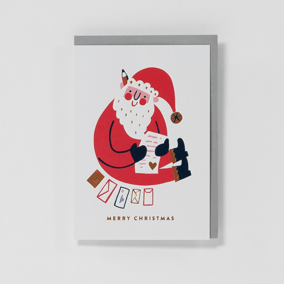 Weihnachtskarte Merry Christmas Weihnachtsmann