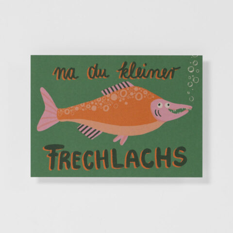 Postkarte Frechlachs