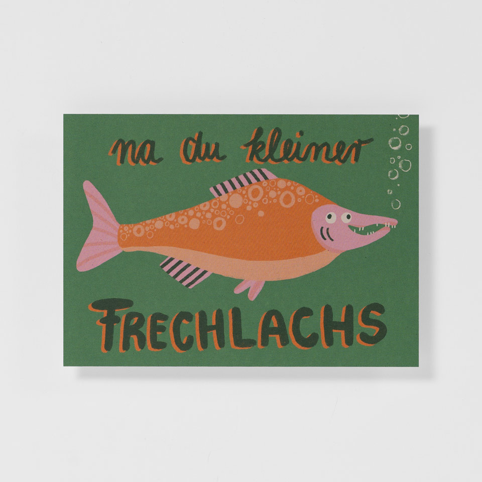 Postkarte Frechlachs