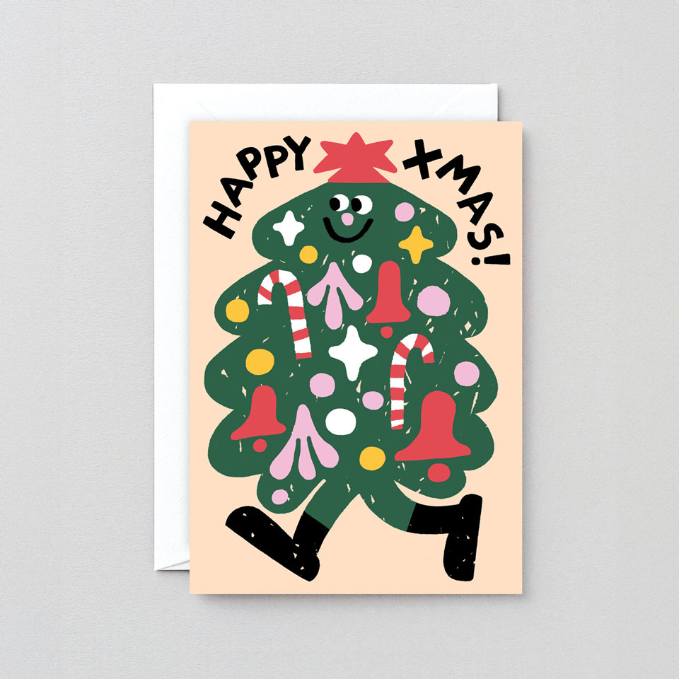 Weihnachtskarte Happy Xmas Tree