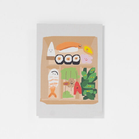 Postkarte Sushi Box